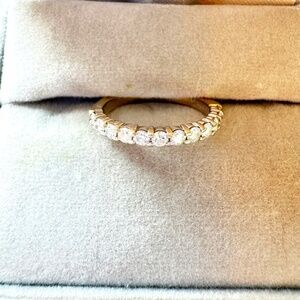 Ladies 14K White Gold Diamond Anniversary Band, Size 6